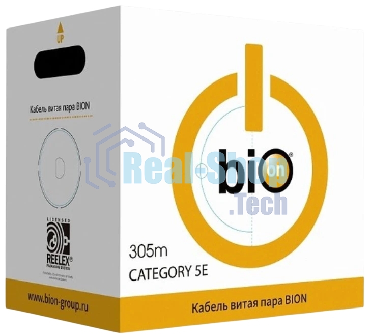 Кабель витая пара Bion BCL-F5480-381 F/UTP, кат.5e, 4x2x0,48 мм AWG 24, медь, одножильный, PE, для внешней прокладки, 305м, черный
