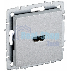 Розетка HDMI IEK BRITE РHDMI-0-БрА алюминий