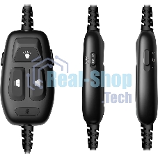 Гарнитура Bloody MC750 чёрный, проводная, USB, подсветка