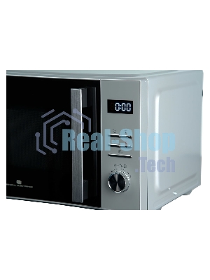 Микроволновая печь General Electronics GE-DS525S серебро, 25 л, 900 Вт, переключатели — электронный