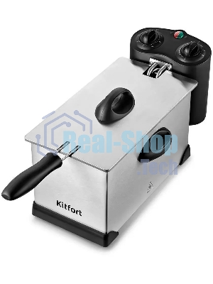 Фритюрница Kitfort КТ-4052 2000Вт серебристый/черный