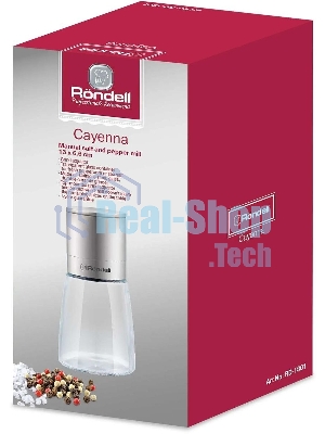 Мельница для перца и соли Rondell Cayenna RD-1801, стальной