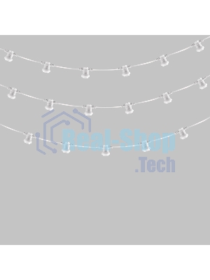 Гирлянда Neon-night Белт-Лайт 2 жилы, 50 м, шаг 20 см, 250 патронов E27, IP65, белый круглый провод