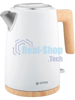 Чайник электрический Vitek VT-1154 1.7л. 2200Вт белый/дерево