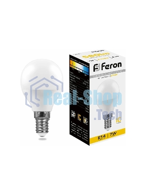 Лампа светодиодная Feron LB-95 7W 230V E14 2700K G45