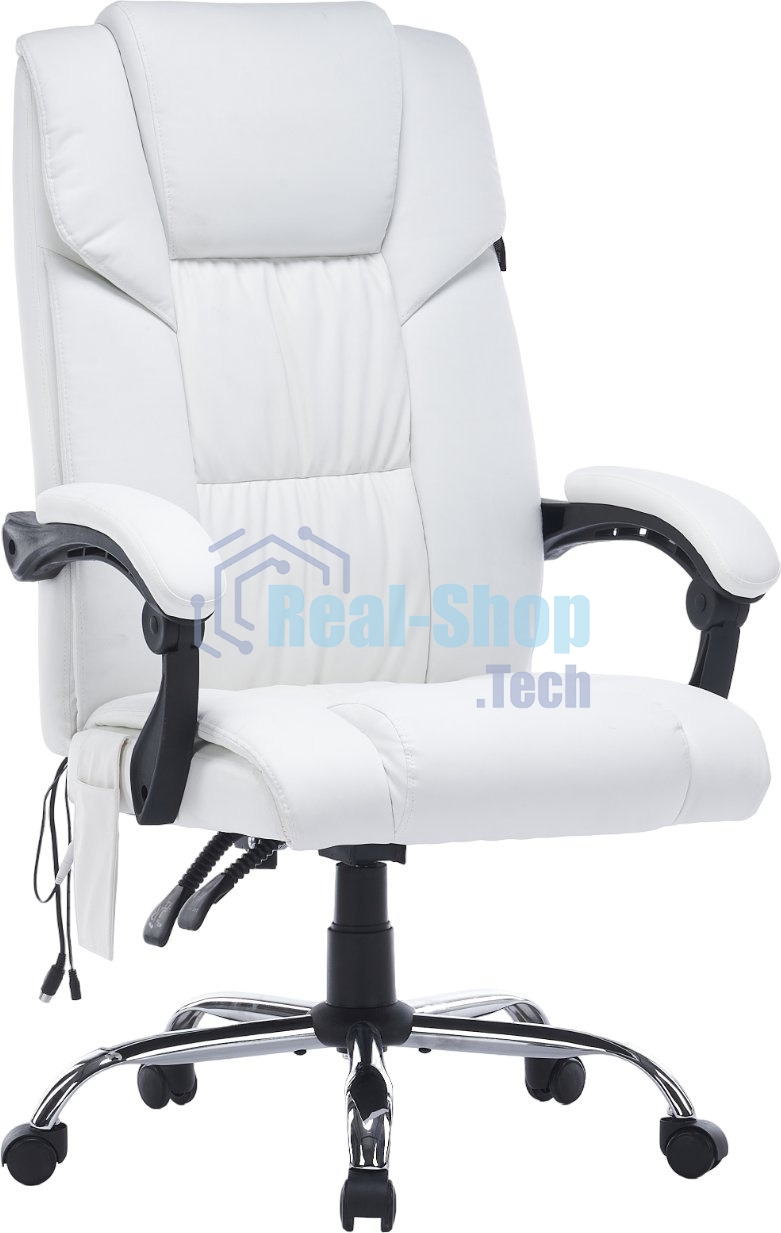 Кресло Cactus CS-CHR-OC02M-WT белый, экокожа