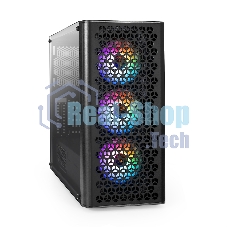 Компьютерный корпус Miditower ExeGate EVO-9202-NPX600 (ATX, БП 600NPX с вент. 12 см, с окном, 1*USB+1*USB 3.0, аудио, 3 вент. 12см с RGb подсветкой)