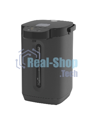 Термопот Blackton Bt TP500 Black, мощность 1800 Вт, объем 5 л, электронный тип управления, функция повторного кипячения, функция поддержания температуры, способы подачи воды - электрическая помпа, индикатор уровня воды, автоотключение при недостаточном количестве воды, защита от перегрева, съемная крышка, ручка для переноски, материал корпуса - металл, пластик, материал внутренней камеры - нержавеющая сталь, длина электрошнура 1.0 м, напряжение 220-240 В, 50-60 Гц, защита от поражения электротоком класс I