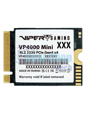 Накопитель SSD Patriot Viper VP4000, 2Tb, PCIe 4.0 x16, M.2 2230, NVMe, R/W 3200/3500, с радиатором