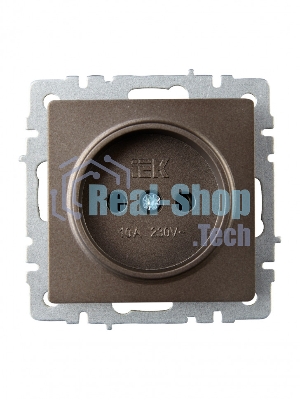 Розетка 1-местная IEK BRITE РС10-1-0-БрТБ без заземления, без защитных шторок, 10А, темная бронза