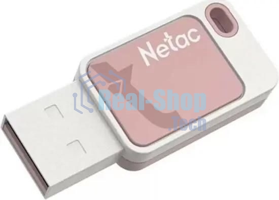 Флешка USB Netac UA31 (NT03UA31N-016G-20P), 16Gb, USB 2.0, R/W 110/45, розовый/белый
