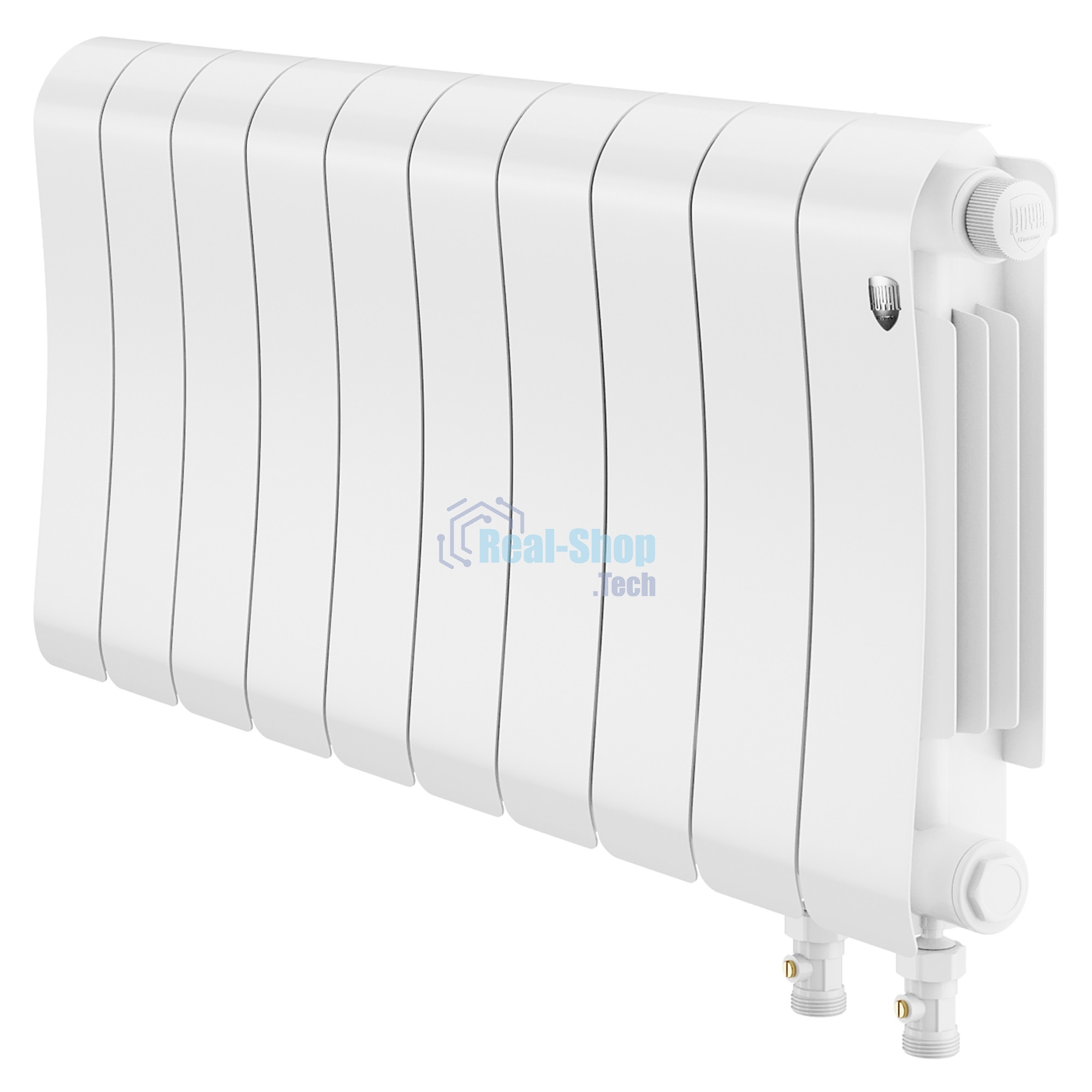 Радиатор биметаллический Royal Thermo Infinity 300 Bianco Traffico VR80 - 10 секц.