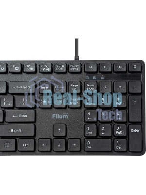 Клавиатура Filum FL-KB15 проводная, USB Type-A, чёрный