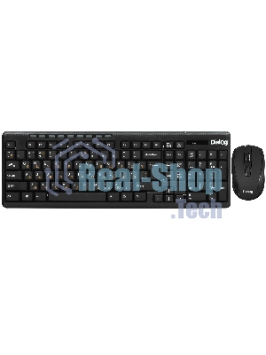 Комплект клавиатура+мышь Dialog Pointer KMROP-4020U беспроводной, USB, 1600 DPI, чёрный