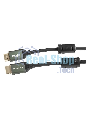 Кабель аудио-видео Buro HDMI (m)/HDMI (m) 1м. феррит.кольца Позолоченные контакты черный (BHP-HDMI-2.1-1G)