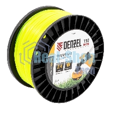 Леска для триммера Denzel круглая, 2,4мм х 192м, на DIN катушке FLEX CORD