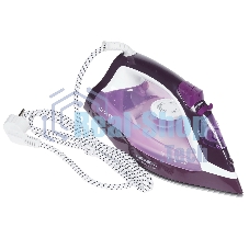 Утюг Galaxy Line GL 6124 фиолетовый/белый, 2500 Вт, 50 г/мин, 230 г/мин, 370 мл