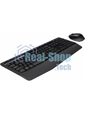 Комплект клавиатура+мышь Logitech MK345 беспроводной, USB, 1000 DPI, чёрный/серый