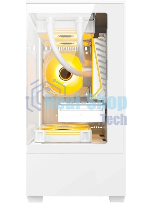 Компьютерный корпус Bloody CC-125 белый без БП mATX 5x120мм 2xUSB2.0 1xUSB3.0 audio bott PSU