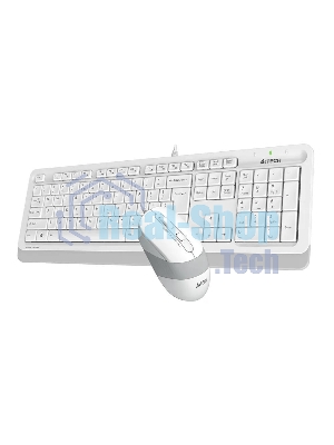 Комплект клавиатура+мышь A4Tech FStyler F1010 проводной, USB, 1600 DPI, белый/серый