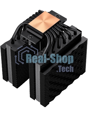 Кулер для процессора PCCooler RT720 TC ARGB BK (270W, 4-pin PWM, 157.5mm, Al/Cu, 7x6mm, ARGB, 2x120mm, 73.32CFM, 34.9dBA, 2200RPM, S: 1851/1700/1200/115X, AM5/AM4, black)