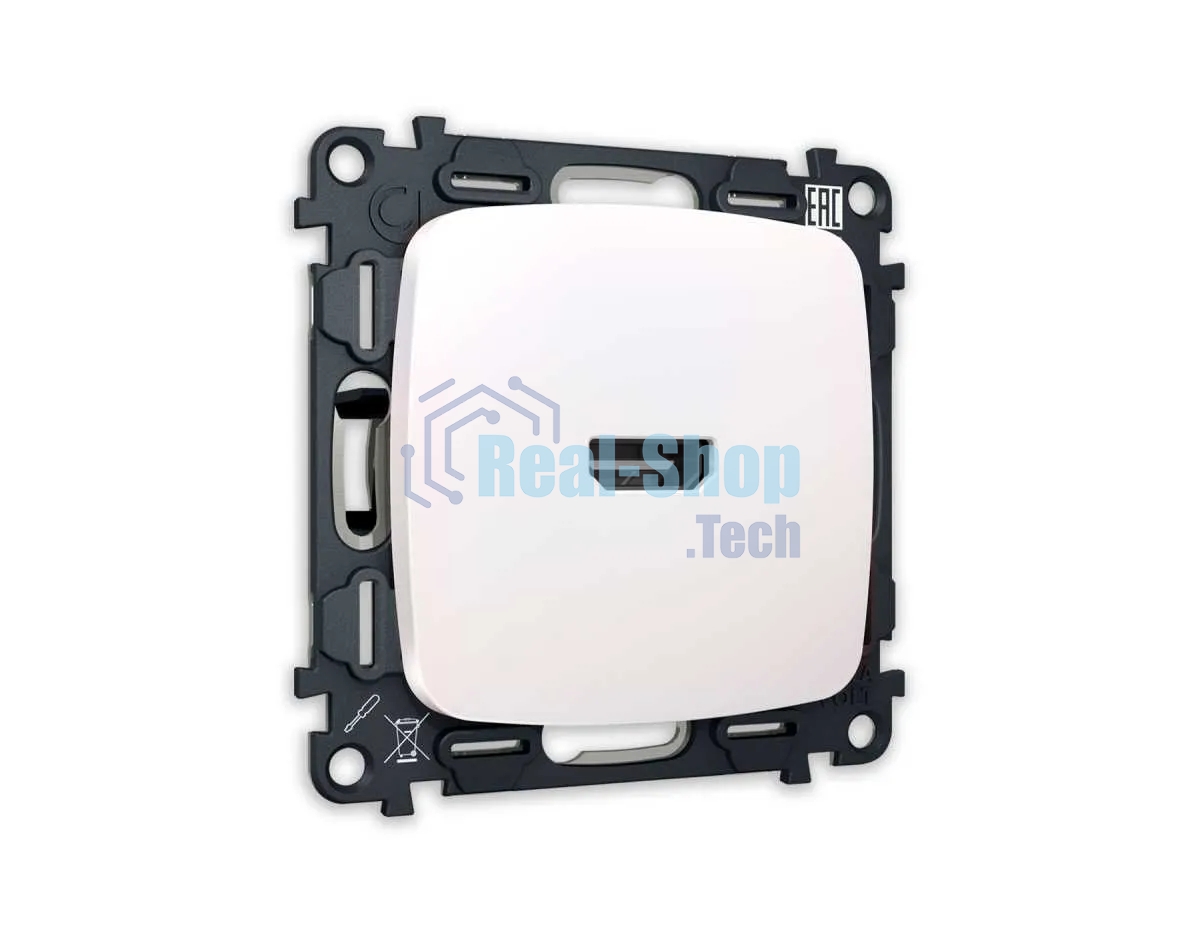 Комплект механизма розетки HDMI 2.0 OMEGA Жемчуг 40V/500mA 2.0GHz 5-18Gbit/s QUANT (OP2140, VM222) MO214010