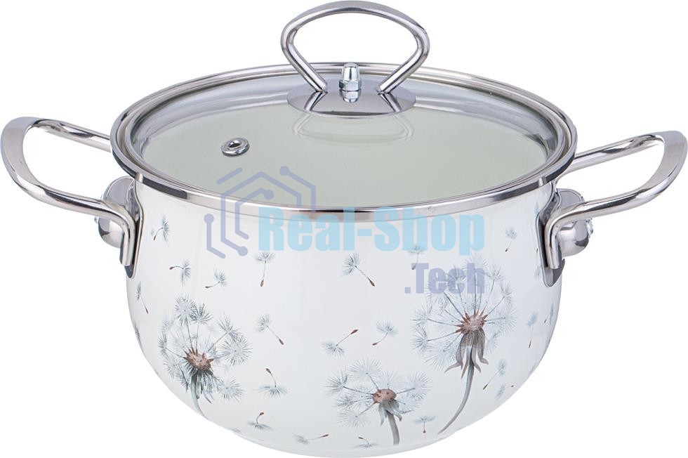 Кастрюля Agness 943-056 DANDELION со ст.крышкой 2л
