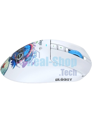 Мышь беспроводная A4Tech Bloody R73 Pro белый/рисунок оптическая 26000dpi беспров. USB-C 7but (R73 PRO NYX MIRAGE)