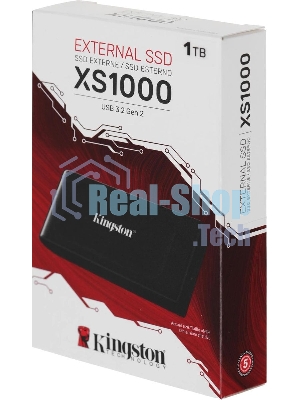 Внешний SSD Kingston XS1000, 1Tb, USB Type-C 3.1, R/W 1050 МБ/с/ 1000 МБ/с черный
