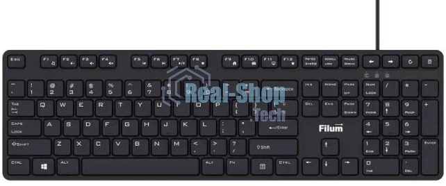 Клавиатура Filum FL-KB15 проводная, USB Type-A, чёрный