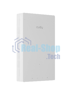 Точка доступа Wi-Fi Cudy AX3000 Gigabit Wall-Plate Wi-Fi 6 Access Point AX3000 Dual Band Wi-Fi 6 Wall Plate Access Point, Chipset MT7981+MT7531AE+MT7976CN, 802.11ax/ac/a/b/g/n, 2402Mbps at 5GHz + 574Mbps at 2.4GHz, 1 x Gigabit PoE-IN Port, 802.3af/at, 4 x Gigabit RJ45 ports, LAN1 support PoE Out, Cudy Mesh Support