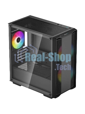 Компьютерный корпус DeepCool CC360 ARGb (R-CC360-BKAPM3-G-1) (mATX, без БП, 2xUSB, с окном)