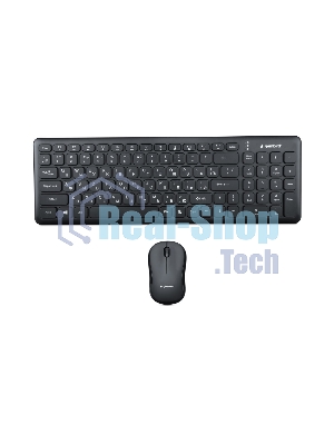Комплект клавиатура+мышь Gembird KBS-9200 беспроводной, USB, 1000 DPI, чёрный
