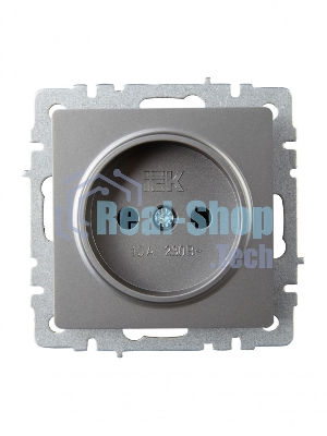 Розетка 1-местная IEK BRITE РС10-1-0-БрС без заземления, без защитных шторок, 10А, сталь