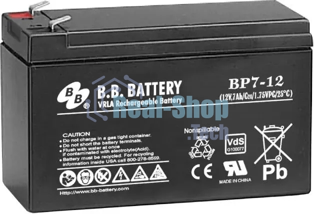 Батарея для ИБП BB BP7-12 12В 7А·ч