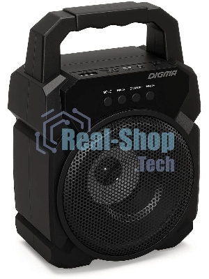 Портативная колонка Digma D-PS1500 черный 10 Вт 1.0 BT 10м 500mAh
