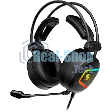 Гарнитура Bloody MC750 чёрный, проводная, USB, подсветка