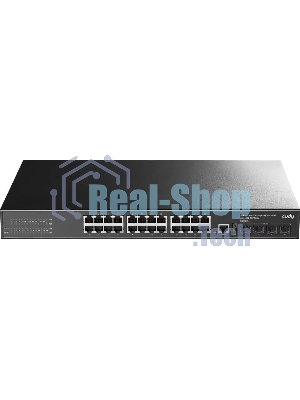 Коммутатор Cudy GS5024S4, 24×1 Гбит/с + 4×10 Гбит/с SFP+