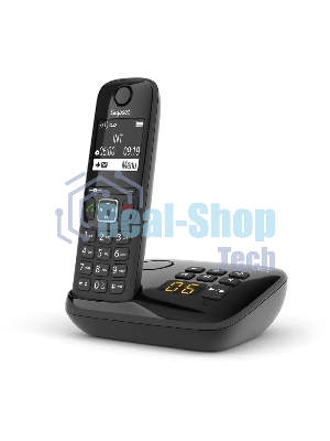 Радиотелефон Dect Gigaset AS690A черный автооветчик АОН