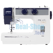 Швейная машина Janome SP901 белый/синий, электромеханическая, вертикальный качающийся, 15 операций, петля полуавтомат