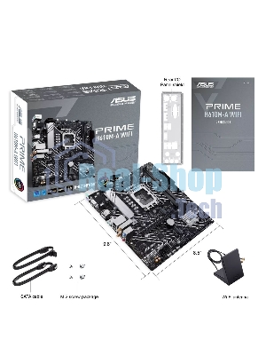 Материнская плата ASUS PRIME H610M-A WIFI, LGA 1700, Intel H610, 2xDDR5, 4xSATA, 2xM.2, 1xPCIe 4.0 x16, 1xDP, 1xHDMI, 1xVGA, 1x1Gb LAN, 1xUSB 3.2 Gen 2, 4xUSB 2.0, 3x3.5 мм, 7.1, mATX