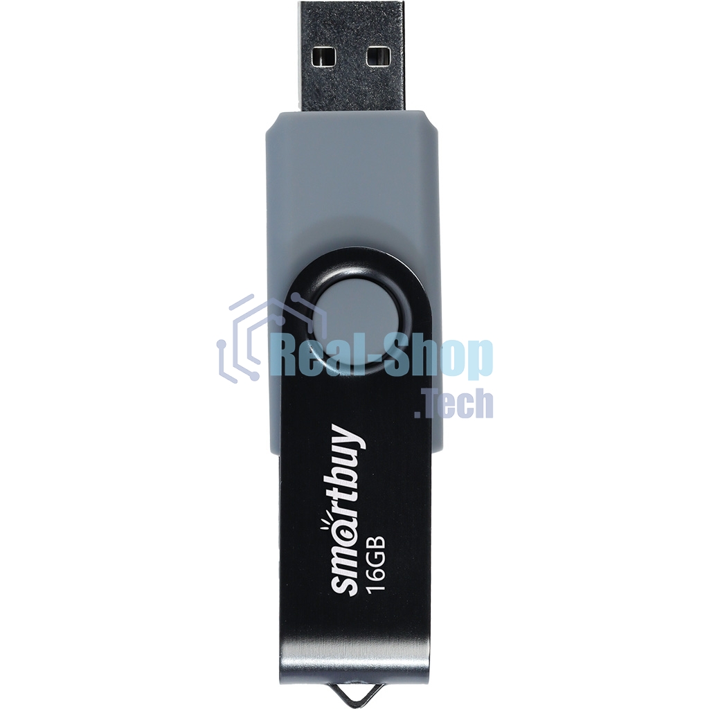 Флешка USB Smartbuy Twist Black (SB016Gb2TWK), 16Gb, USB 2.0, R/W 15/5, черный