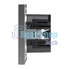 Розетка Kranz STRONG USB-A+Type-C 3А с функцией быстрой зарядки графит
