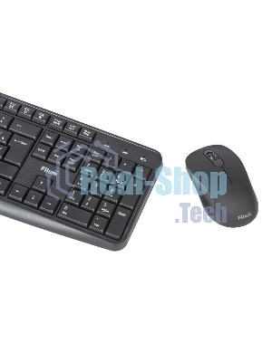 Комплект клавиатура+мышь Filum FL-KTW10-BK беспроводной, USB, 1600 DPI, чёрный