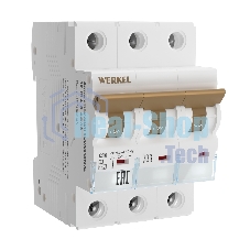 Автоматический выключатель Werkel 3P  10 A  C  4,5 кА W903P104