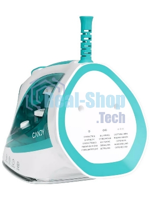 Утюг Candy CI-104 белый/бирюзовый, 2700 Вт, 50 г/мин, 160 г/мин, 370 мл