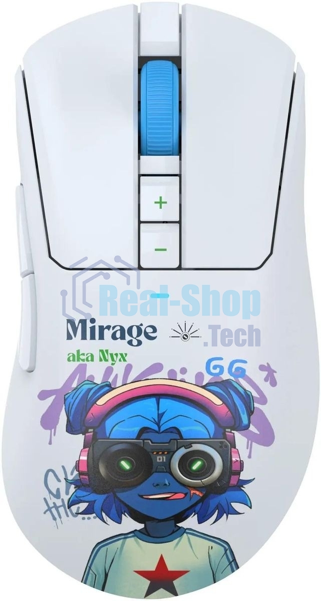 Мышь беспроводная A4Tech Bloody R73 Pro белый/рисунок оптическая 26000dpi беспров. USB-C 7but (R73 PRO NYX MIRAGE)