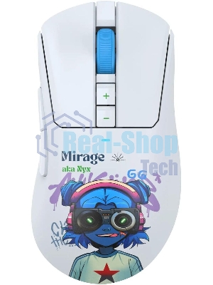 Мышь беспроводная A4Tech Bloody R73 Pro белый/рисунок оптическая 26000dpi беспров. USB-C 7but (R73 PRO NYX MIRAGE)