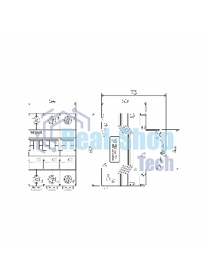 Автоматический выключатель Werkel 3P  10 A  C  4,5 кА W903P104