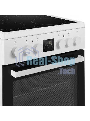 Плита электрическая Maunfeld MEC55CW08D белый, конфорок 4 шт, духовка 60 л, 50 см x 85 см x 60 см